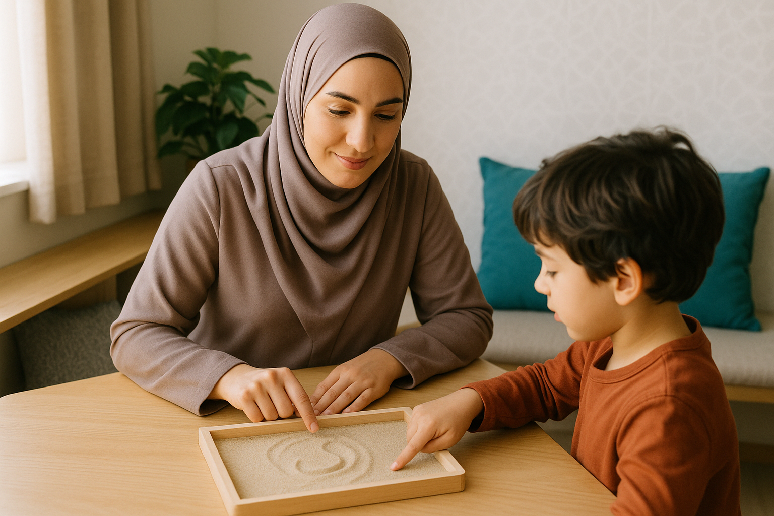 Kids building with blocks